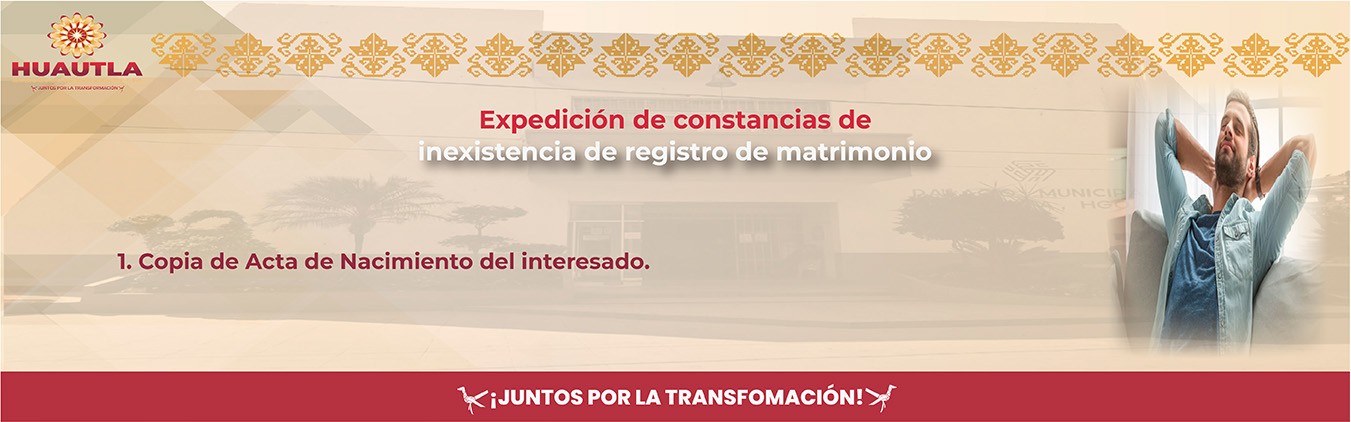 Expedición de constancia de inexistencia de registro de matrimonio